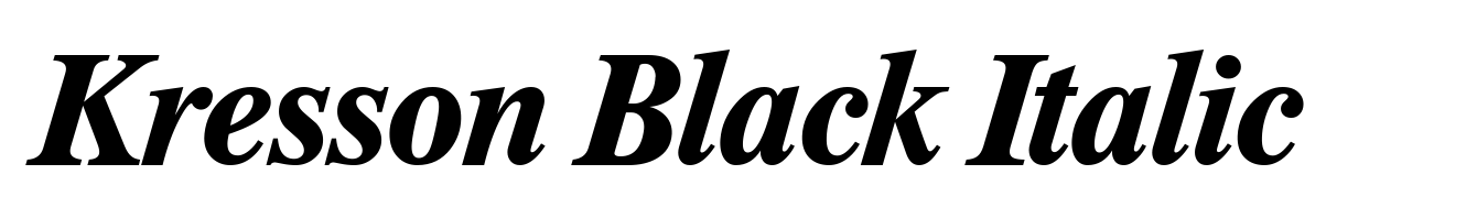 Kresson Black Italic